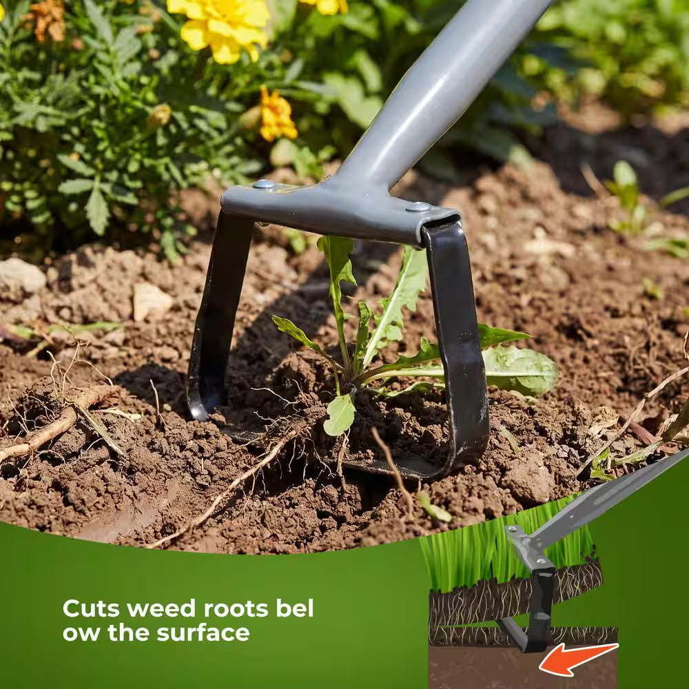17 In. Mini Action Hoe, Garden Hoes with Metal Handle