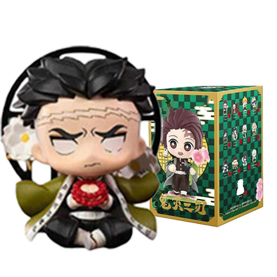 1-12Pcs Anime Demon Slayer Blind Box Tanjiro Kamado Nezuko Cartoon Figure PVC Model Ornament Child Christmas Halloween Gift