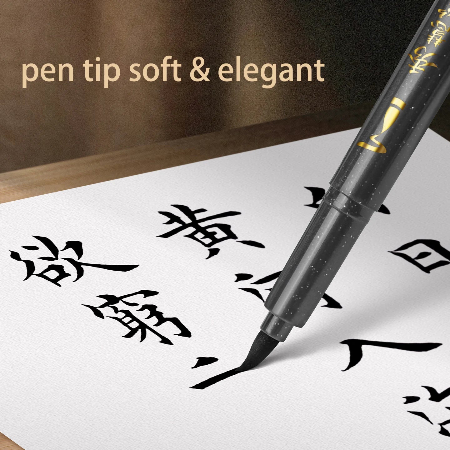 4-Size Calligraphy Pen Set for Writing, Drawing & Hand Lettering, Black Ink Brush Markers for Art, Calligraphy, Sketching