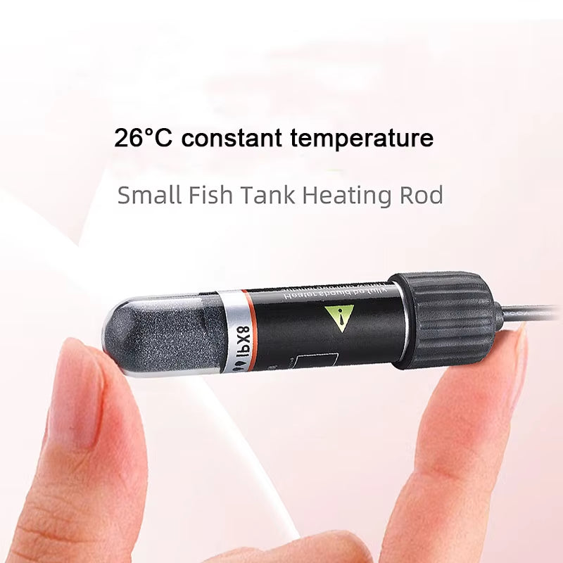 USB Mini Aquarium Heating Rod for Small Fish Tank 26°C Constant Temperature Aquarium Heater Submersible Thermostat Heater 10W
