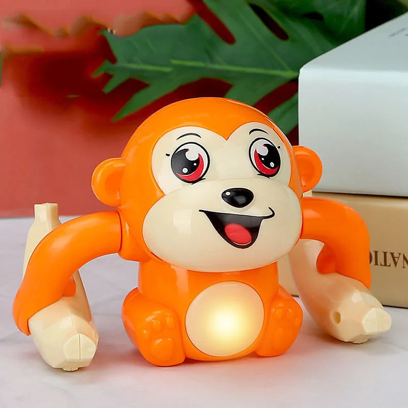 1 Baby Toy Electric Rolling Monkey Light Music Puzzle Sound Prompt Monkey Children'S Toy Gift Preschool Education Toy
