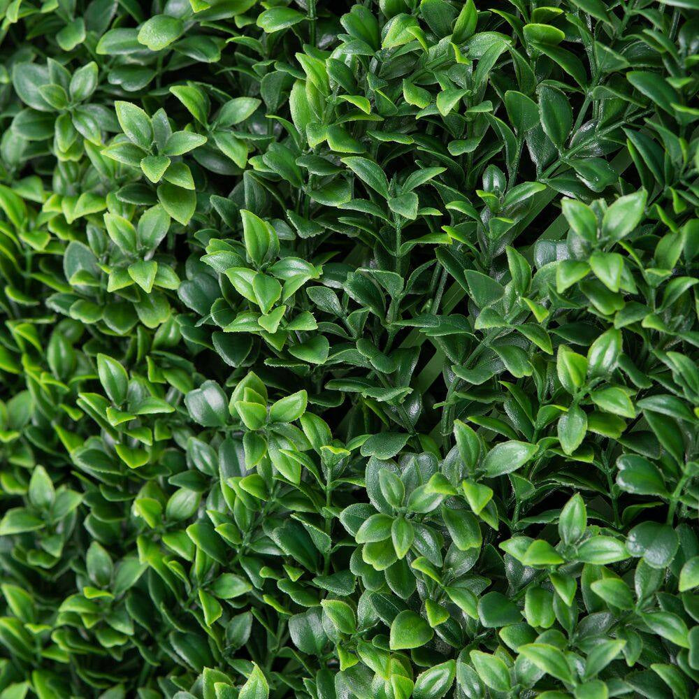 2 In. Green Artificial Mix Leaf 20 In. X 20 In. Foliage Panel (2-Piece)