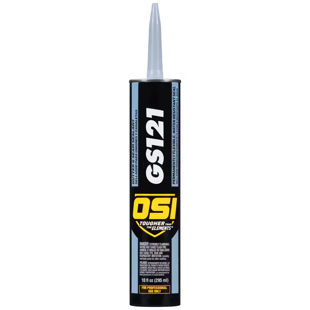 GS121 Paintable 10 Oz. Clear Solvent for Gutters Caulk Sealant