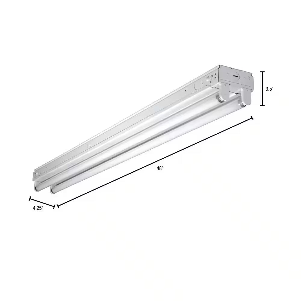40-Watt 2-Light White 4 Ft. Fluorescent Strip Light