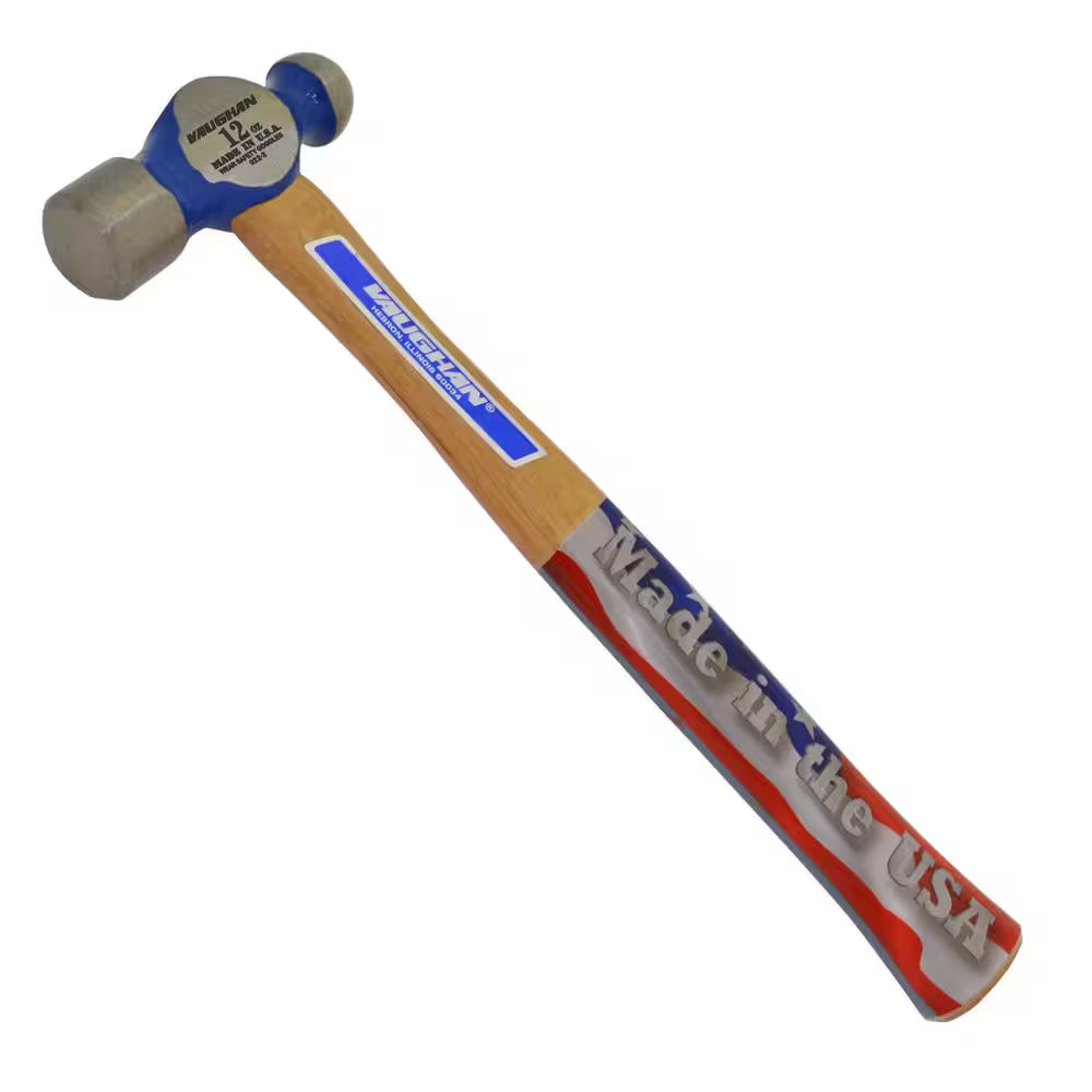 12 Oz. Steel Ball Pein Hammer with 12 In. Hardwood Handle