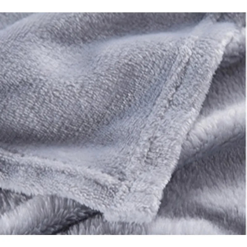 2025 New Solid Color Simple Plush Blanket Multi-Functional Farley Plush Thickened Warm Blanket