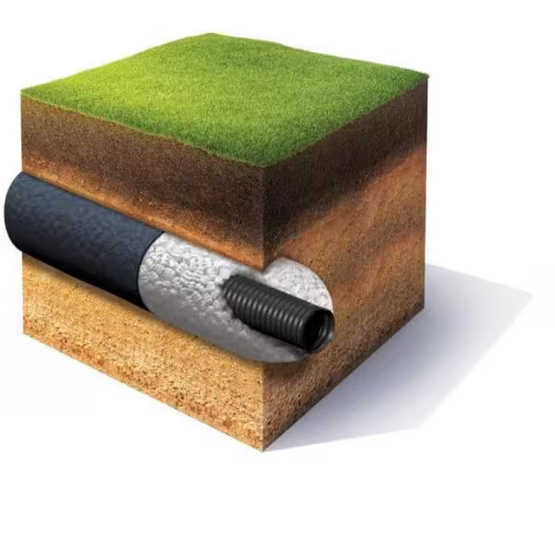 4 In. X 5 Ft. Ez-Drain Prefabricated French Drain with Pipe