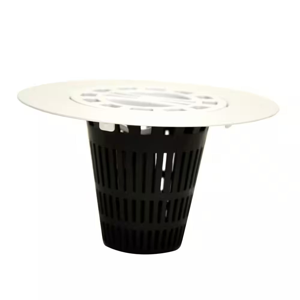 Hair Catcher for Shower Drain in White