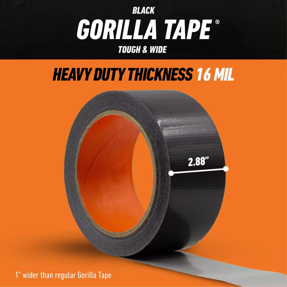 25 Yds. Tough and Wide Black Duct Tape