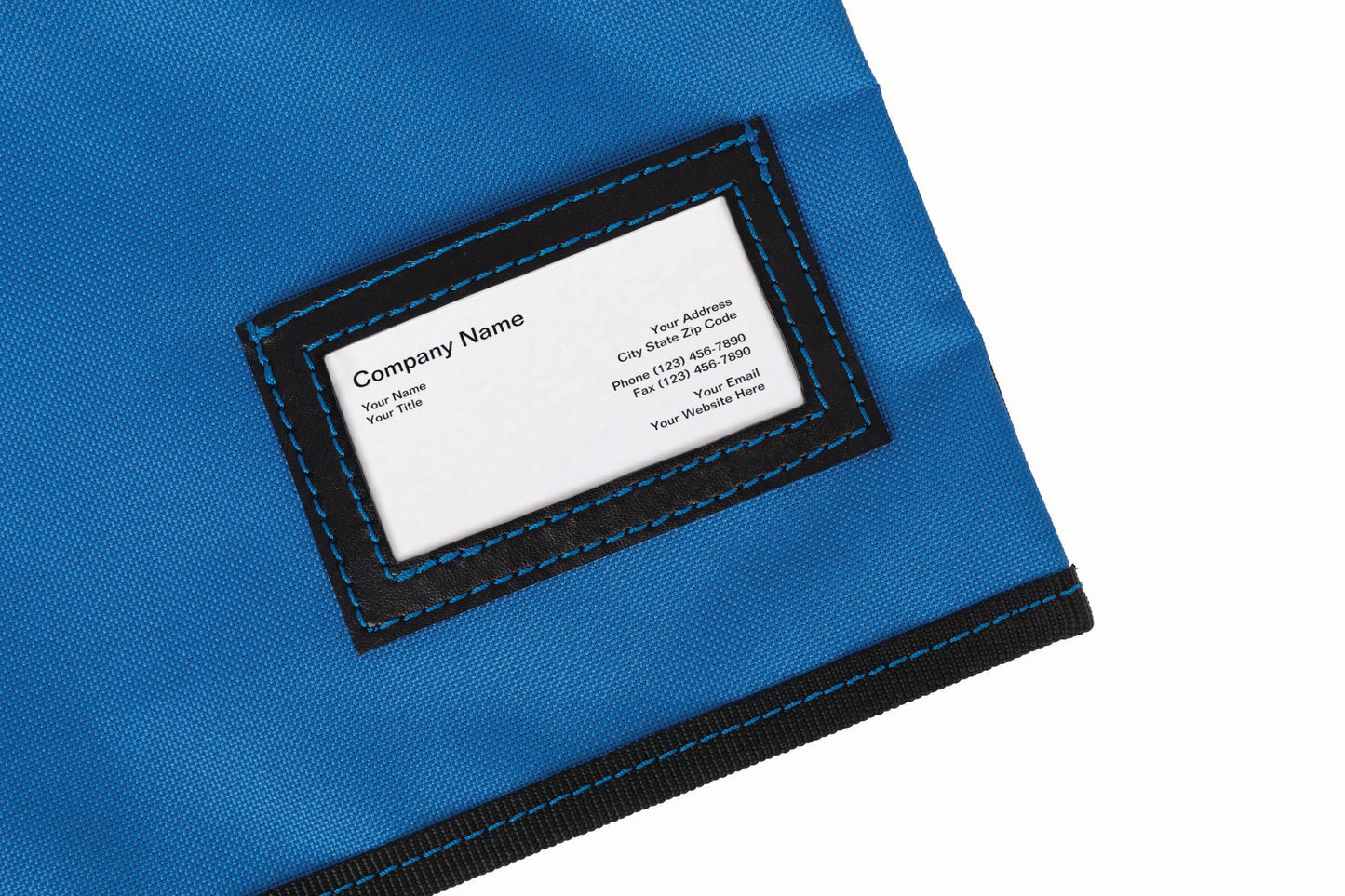 Blue Polyester 12-In W X 0.25-In D X 7.25-In L Zippered Document Bag