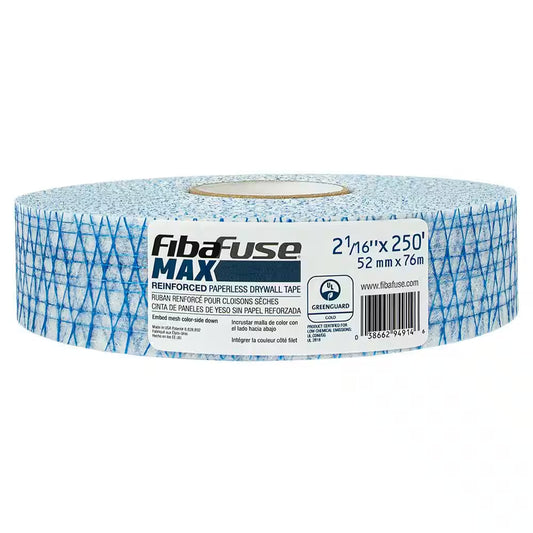 Fibafuse MAX 2-1/16 In. X 250 Ft. Reinforced Paperless Drywall Joint Tape