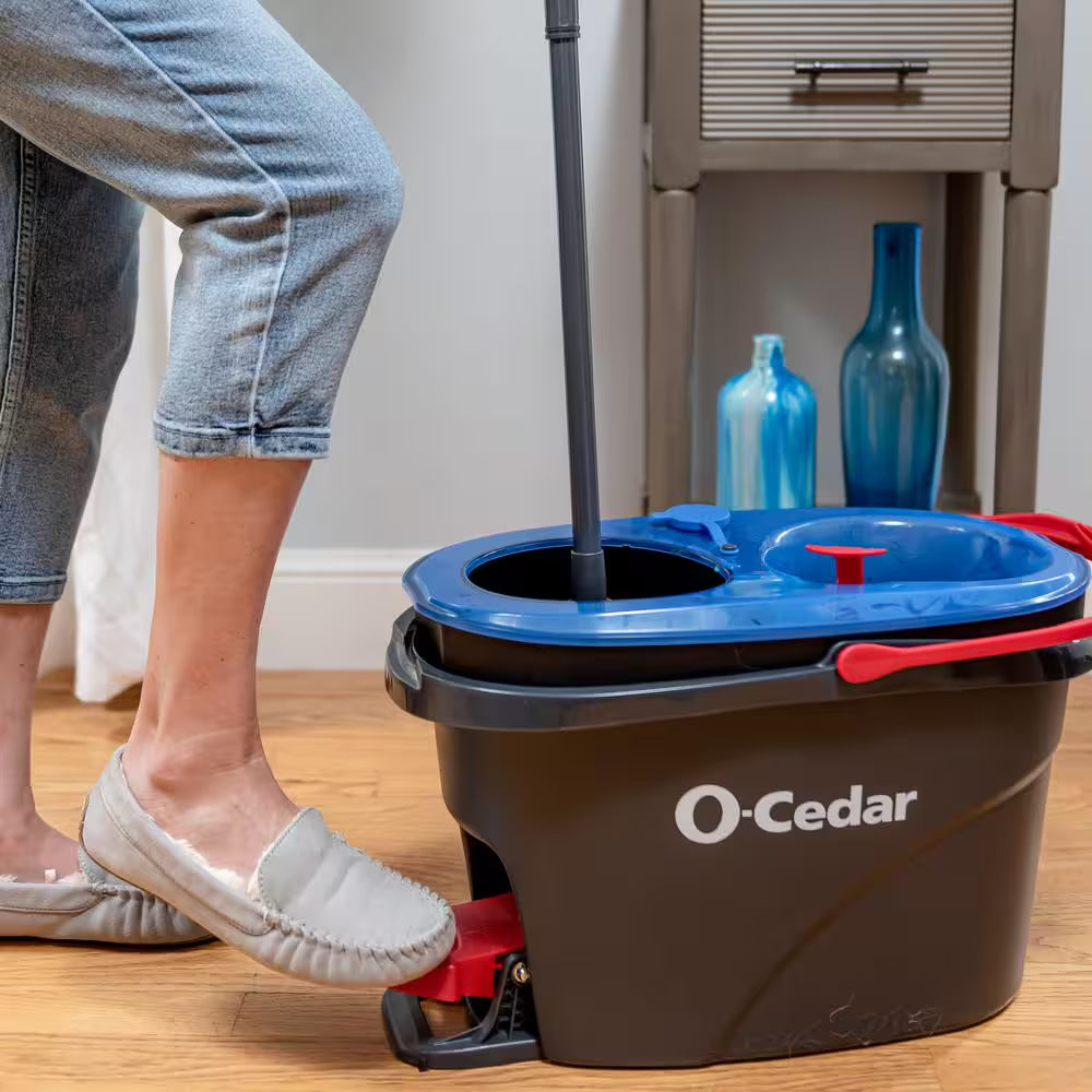 Rinseclean Clean Water Microfiber Spin Mop and Bucket System, Clean with Clean Water