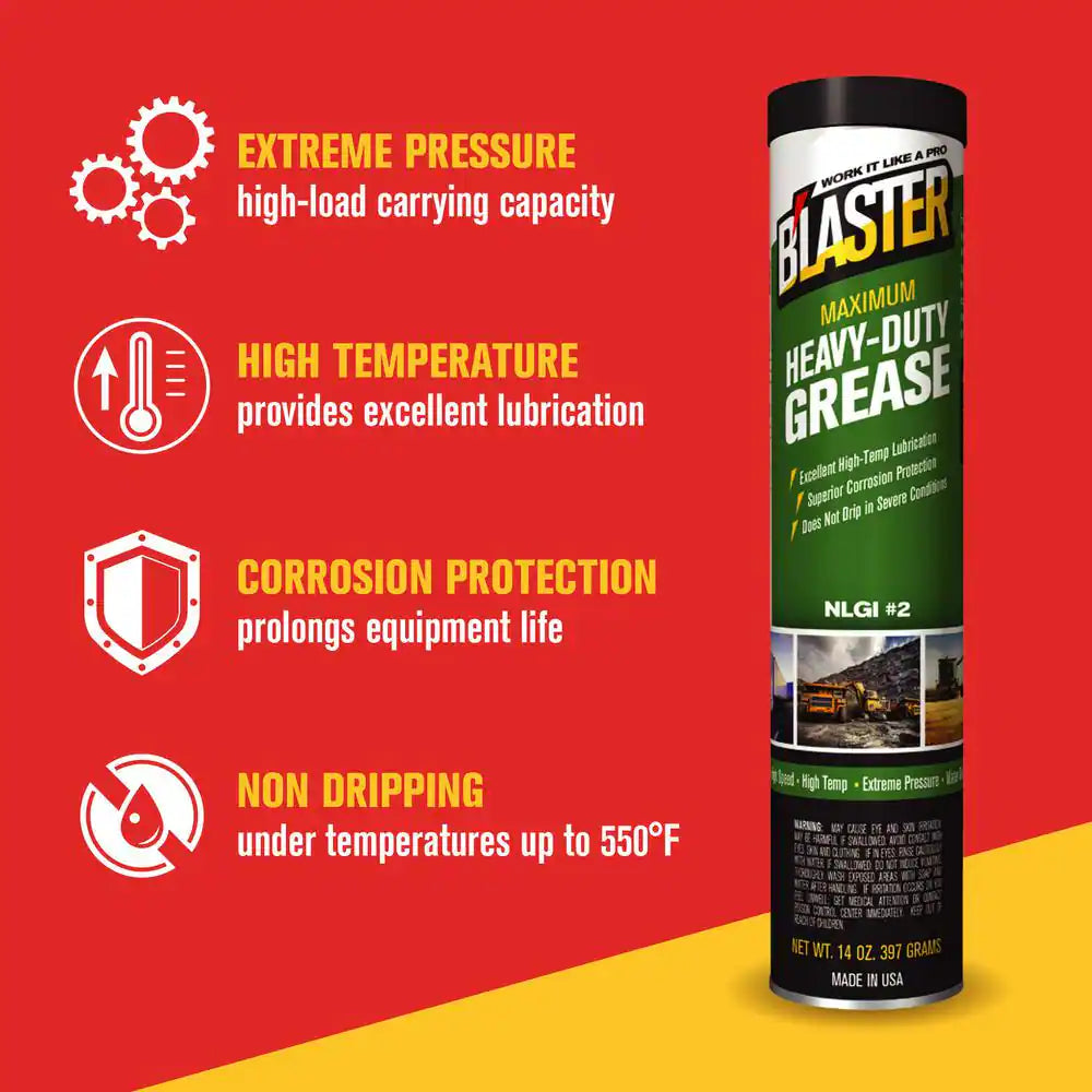 14 Oz. Maximum Heavy-Duty Grease Cartridge for Grease Gun (Pack of 5)