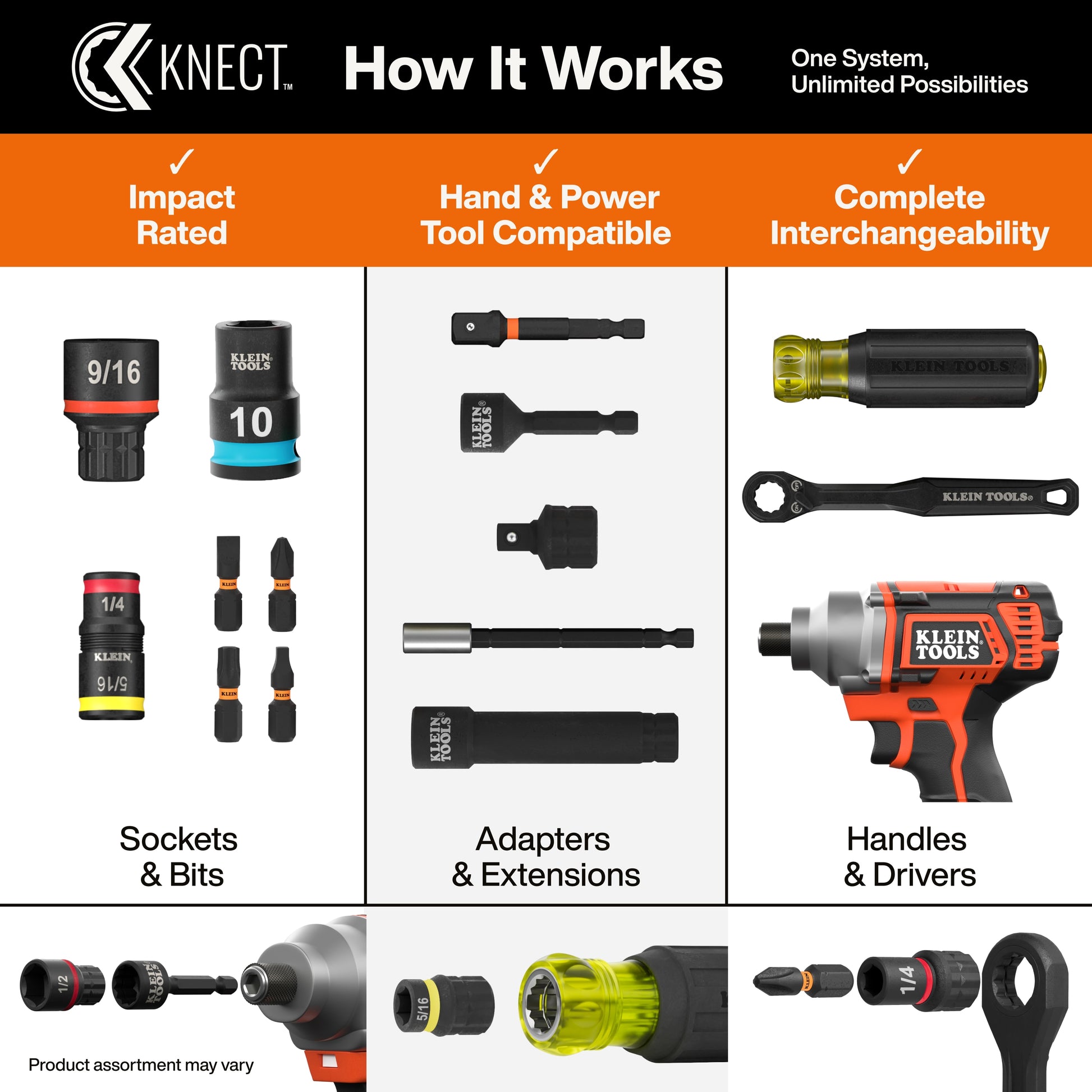 KNECT Impact Pass through and Flip Socket Starter Set, 21-Piece