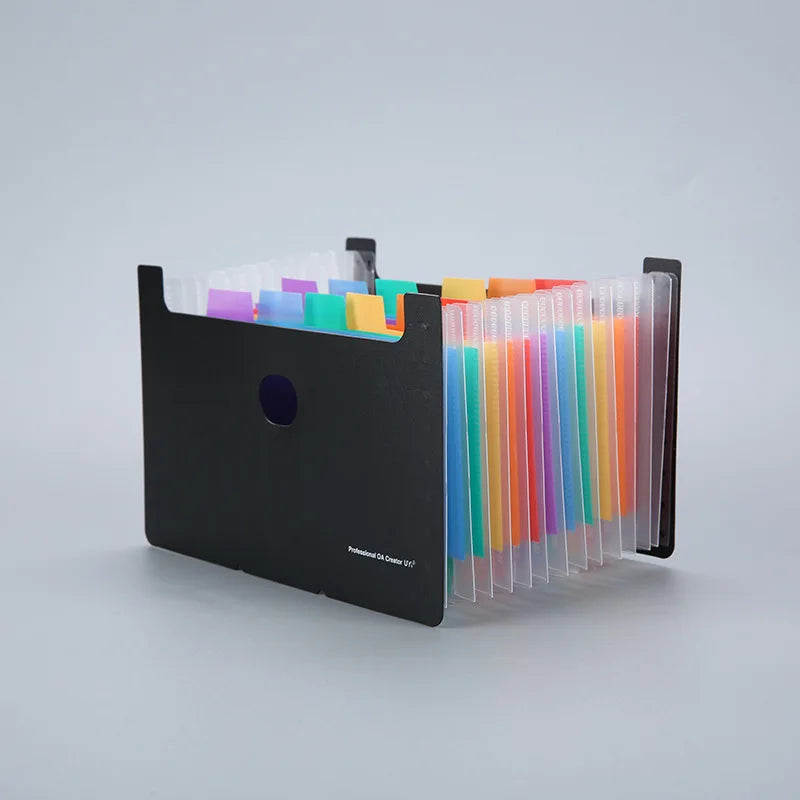 1Pc 13 Grid Indexed A6 Organ Bag, Capable of Standing and Large Capacity Expandable Bill Storage Bag Folder