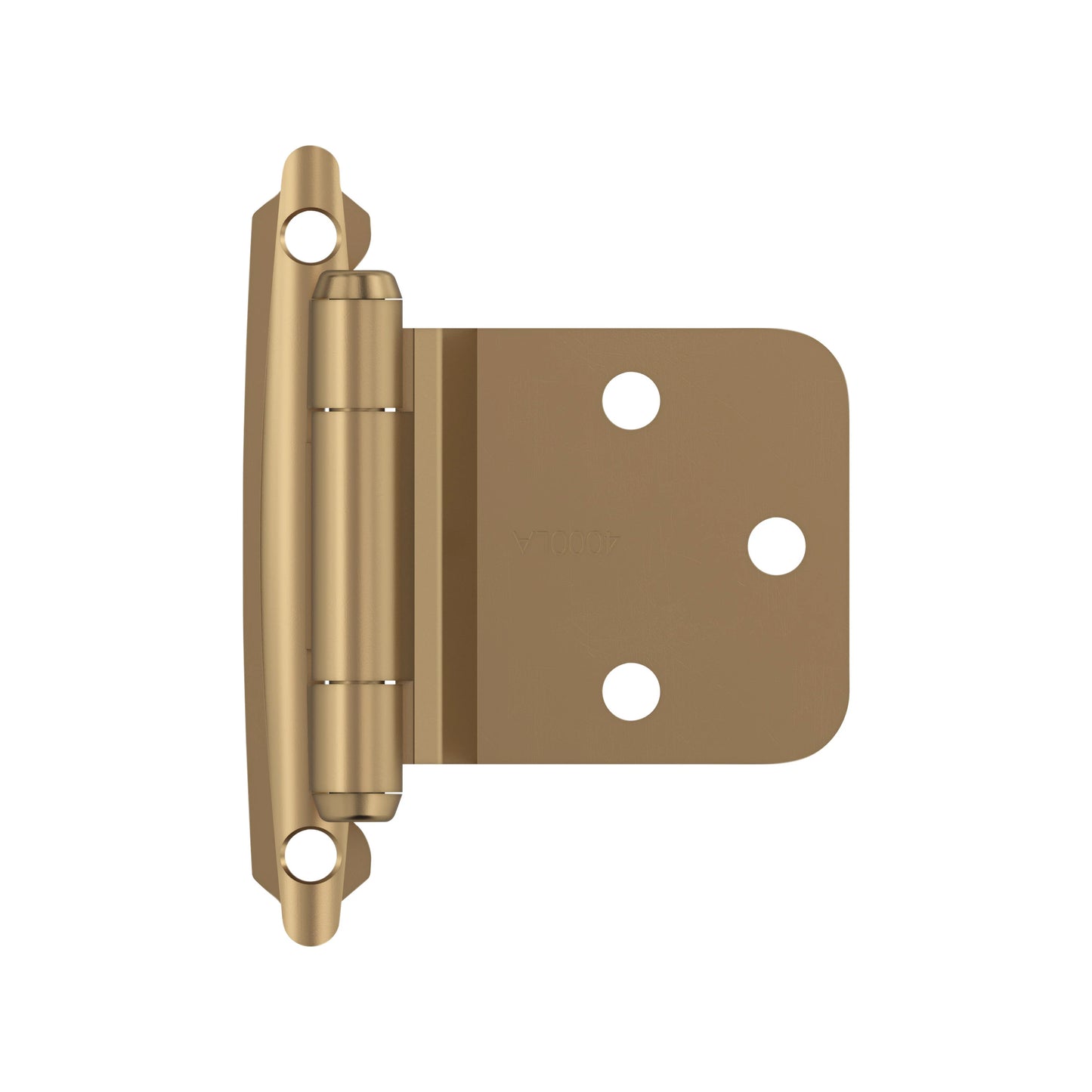180-Degree Adjustable Overlay Surface Self-Closing Champagne Bronze Cabinet Hinge, 1 Pair(S) 2 -Pieces