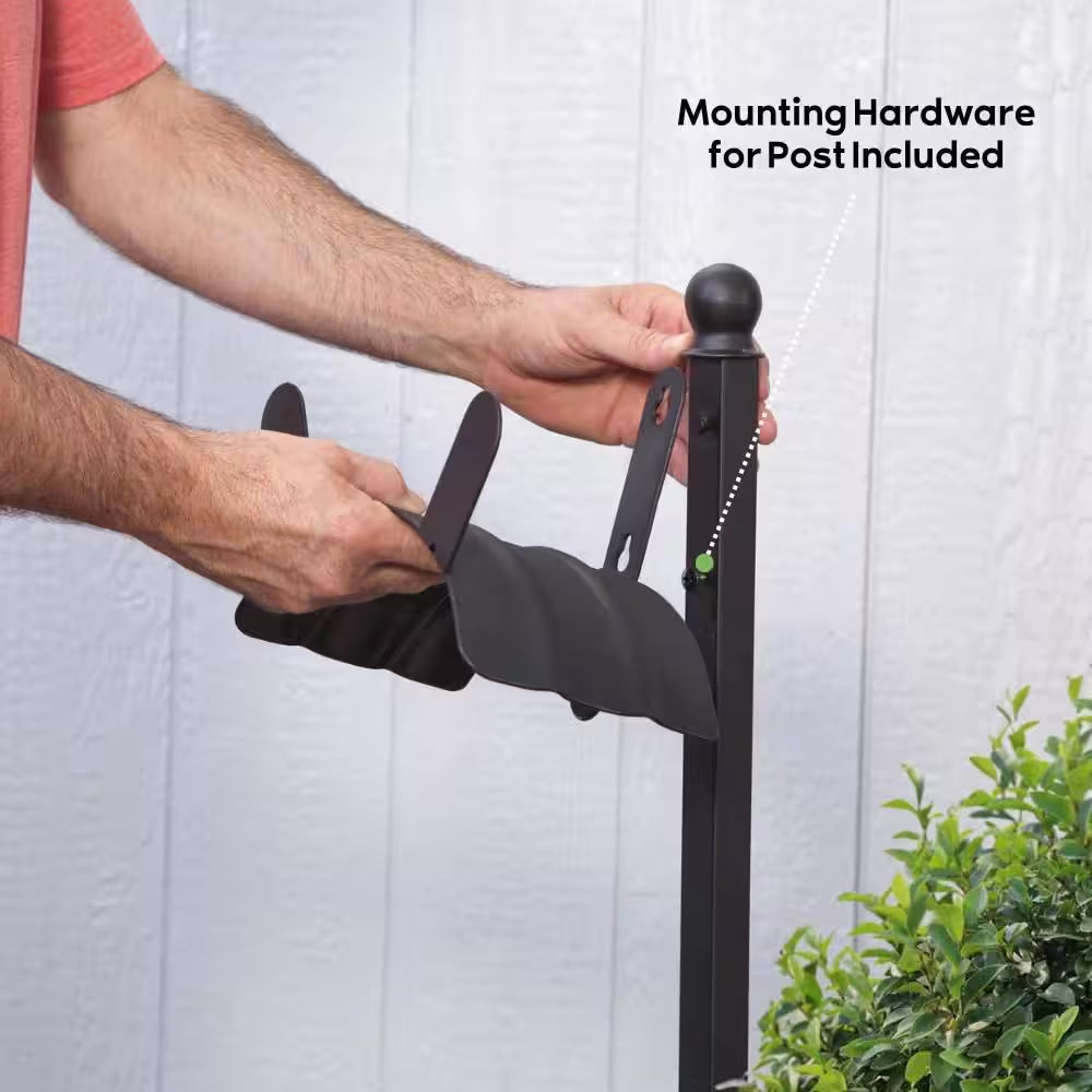 125 Ft. Americana Black Steel Heavy-Duty Wall Mounted Garden Hose Reel