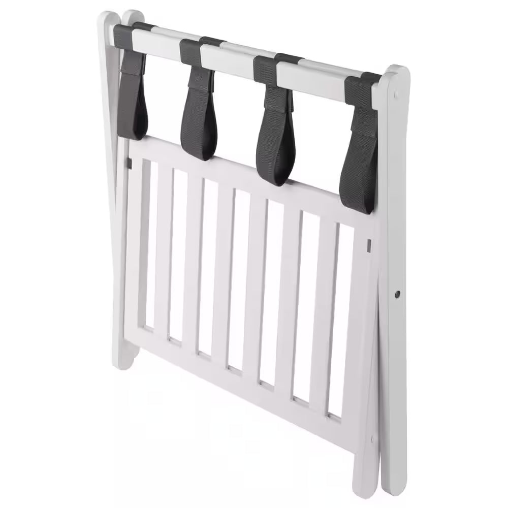 Winsome Reese White Luggage Rack with Shelf