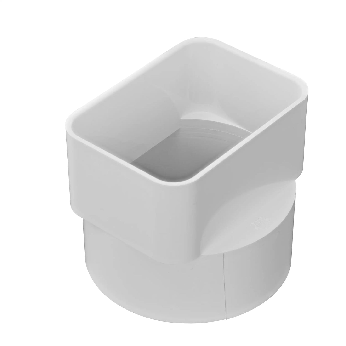 PVC Downspout Adapter, 3X4 In. Downspout X 4 In. Sewer and Drain Hub