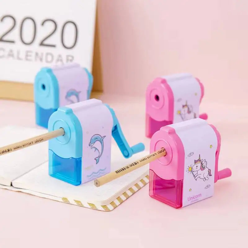1-2 Pcs Cute Unicorn/Dolphin Mechanical Sharpener for Pencil School Office Supplies Creative Stationery Back to School