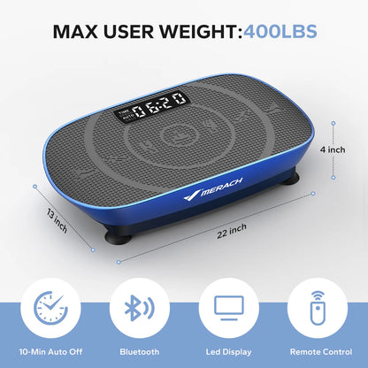 MERACH Vibration Plate CV30 Exercise Machine Whole Body Workout Power Vibrate Fitness Platform Vibration Weight Loss&Shaping
