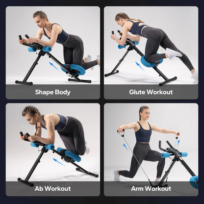 MERACH 2314 Ab Machine Adjustable Trainer Workout Foldable Knee Protection Abdominal Exercise Machine Core Ab Exercise System Trainer