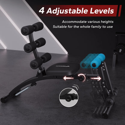 MERACH Ab Machine Multi-Functional Adjustable Ab Trainer Workout Bench for Home Gym Sit Up Machine for Abdominal Exercise Chair