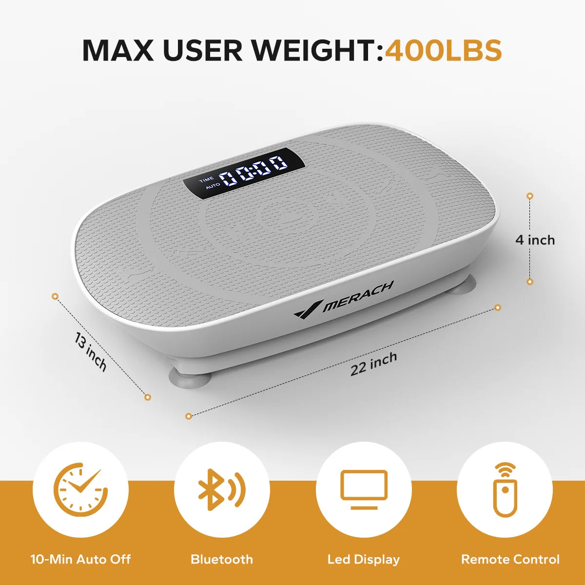 MERACH Vibration Plate CV30 Exercise Machine Whole Body Workout Power Vibrate Fitness Platform Vibration Weight Loss&Shaping