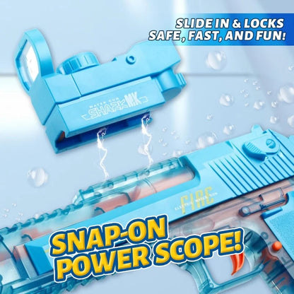 Super Automatic Desert Eagle Electric Water Gun with Colorful Flashing Lights for Beach Pool Battle - Ideal Adult & Kid Gift Toy