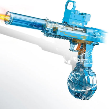 Super Automatic Desert Eagle Electric Water Gun with Colorful Flashing Lights for Beach Pool Battle - Ideal Adult & Kid Gift Toy