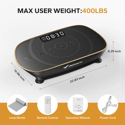MERACH Vibration Plate CV30 Exercise Machine Whole Body Workout Power Vibrate Fitness Platform Vibration Weight Loss&Shaping
