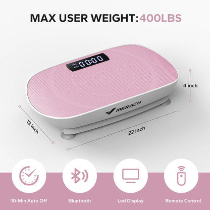 MERACH Vibration Plate CV30 Exercise Machine Whole Body Workout Power Vibrate Fitness Platform Vibration Weight Loss&Shaping