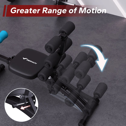 MERACH Ab Machine Multi-Functional Adjustable Ab Trainer Workout Bench for Home Gym Sit Up Machine for Abdominal Exercise Chair