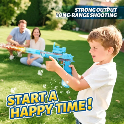 Super Automatic Desert Eagle Electric Water Gun with Colorful Flashing Lights for Beach Pool Battle - Ideal Adult & Kid Gift Toy