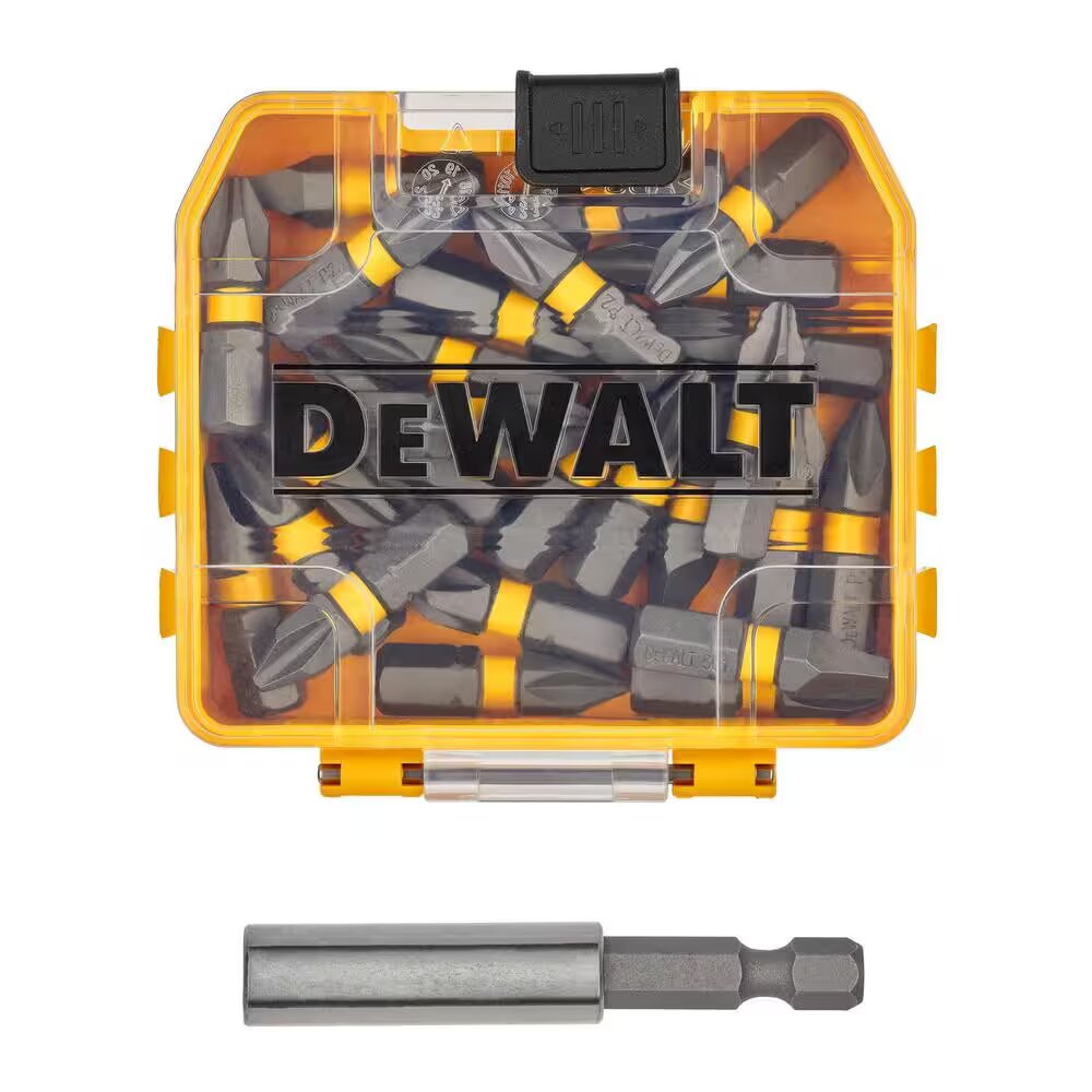 DEWALT Accessory Storage Case with (2) MAXFIT 1 in. Carbon Steel Driving Bit Sets (31-Pieces) with Bit Holder
