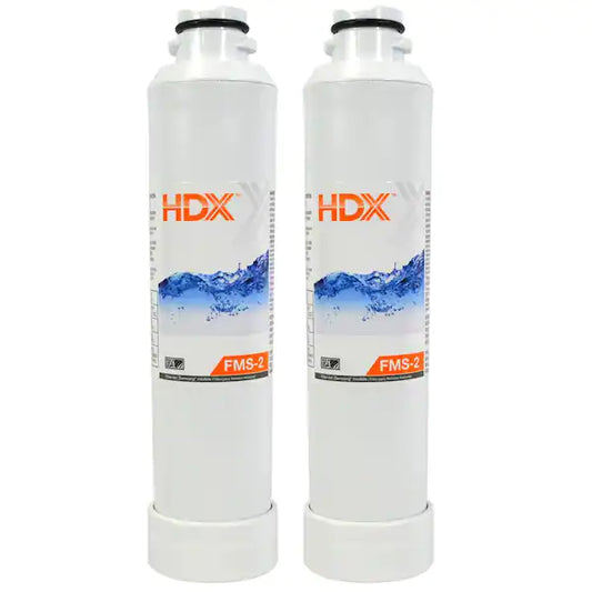 HDX FMS-2 Premium Refrigerator Water Filter Replacement Fits Samsung HAF-CINS (2-Pack)