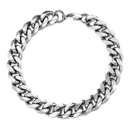 3-11MM Gold Color Stainless Steel Bracelets For Men Women Unisex Curb Cuban Link Chain Simple Wrist Jewelry Gifts