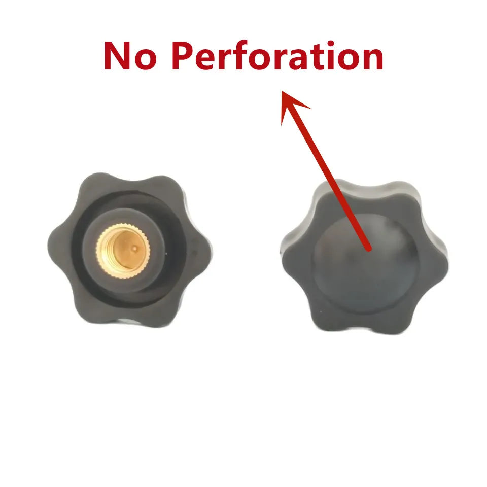 5PCS M4 M5 M6 M8 M10 M12 Plum Hand Tighten Nuts Handle Thread Mechanical Black Thumb Nuts Clamping Knob Manual Nuts Perforated