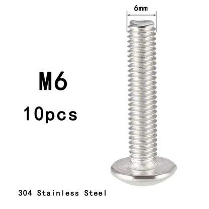 ZONSANTA ISO7380 M2 M2.5 M3 M4 M5 M6 304 A2 Round 304 Stainless Steel Screws Hex Socket Button Head Allen Bolt Mechanical Screw