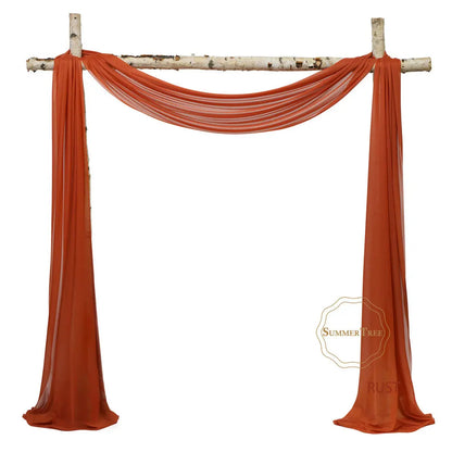 10 Meters Wedding Arch Drape Fabric Sheer Chiffon Tulle Curtain Draping Backdrop Party Supplies Home Drapery Ceremony Decoration