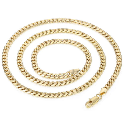 Trendsmax Men's Cuban Link Chain Necklace Gold Color  Chain Necklace Gift For Men Hiphop Wholesale Jewelry 4.5mm 50cm 60cm GN438