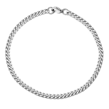 3-11MM Gold Color Stainless Steel Bracelets For Men Women Unisex Curb Cuban Link Chain Simple Wrist Jewelry Gifts