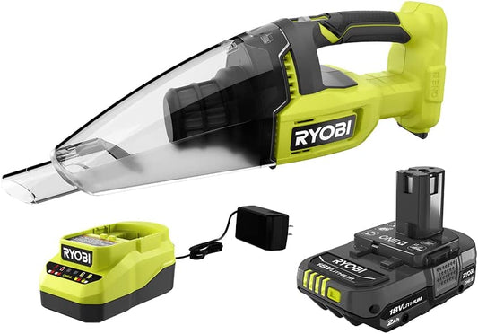 RYOBI ONE+ 18V Cordless Multi-Surface Handheld Vacuum Kit with 2.0 Ah Battery and Charger
