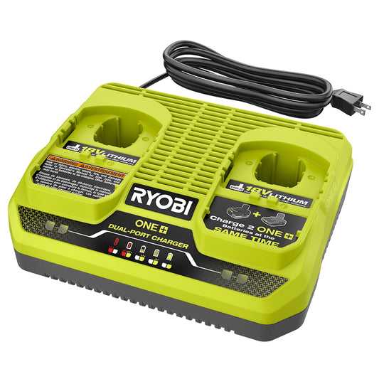 RYOBI ONE+ 18V Dual-Port Simultaneous Charger