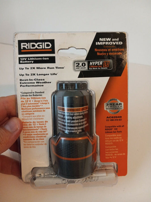 RIDGID 12-Volt 2.0 Ah Lithium-Ion Battery Pack