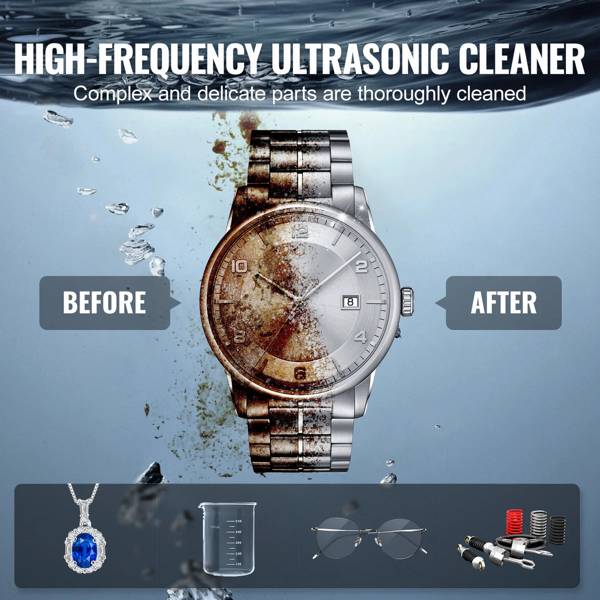 SucceBuy 2L 3L 6L 10L 15L Ultrasonic Cleaner Lave-Dishes Portable Washing Machine Diswasher Ultrasound Home Appliances w/ Timer