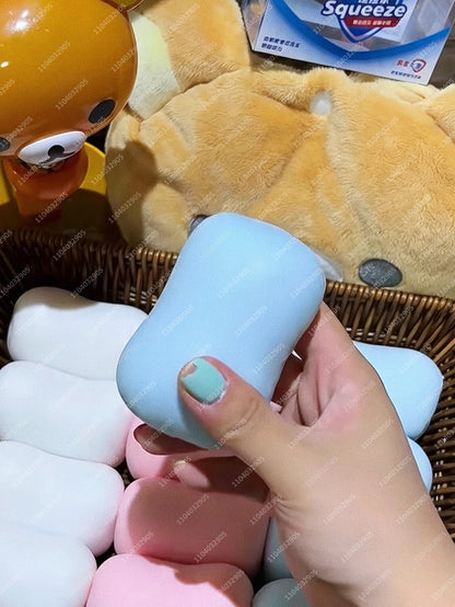 Crunchy Tofu Stress Ball Shapeable Food-shaped Squeeze Ball ASMR Sensory Anti Stress Fidget Classroom Toys for Adults Christmas