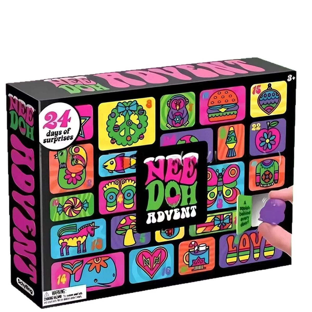 2026 NeeDoh Advent Calendar 3D PVC Fidget Doll Christmas Countdown Calendar Surprise Box Stress Relief Toy New Year Holiday Gif