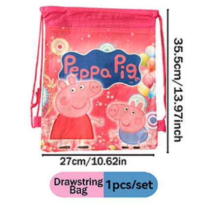 Peppa Pig Theme Party Supplies Tableware Cup Plate Straw Napkins Spiral Honeycomb Paper boxe Background Girls Birthday Decorate