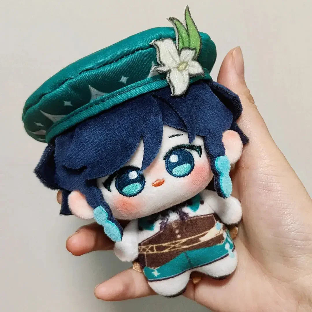 10cm Genshin Impact Venti Cute Print Cotton Doll Adorable Plush Doll Backpack Hanger Surprise Gift for Friends